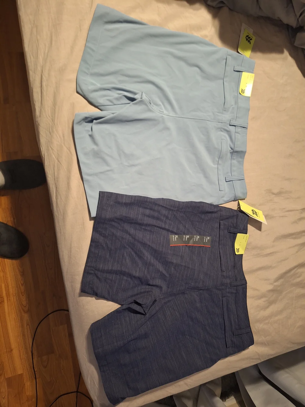 SET OF TWO all in motion Light Blue and Navy Active Shorts - 30